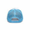 Back view – blauwe trucker cap