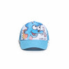 Front view – blauwe trucker cap